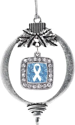 Miniatura 85 de Inspired Silver - Nana púrpura - Adorno de Navidad plateado - Adorno cuadrado para árbol de Navidad con circonita cúbica - Decoración colgante