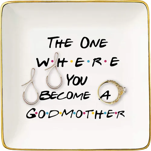 The One Where You Become A Godmother - Regalo para madrina, mejor amiga, regalo de bautismo, regalo para nueva madrina, ideas de propuesta de