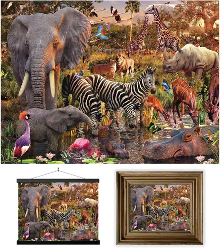 Miniatura 100 de Impresiones de arte de pared lenticular 3D LiveLife - El amor de un padre de Deluxebase. Póster 3D de león sin marco. Decoración de pared perfecta.