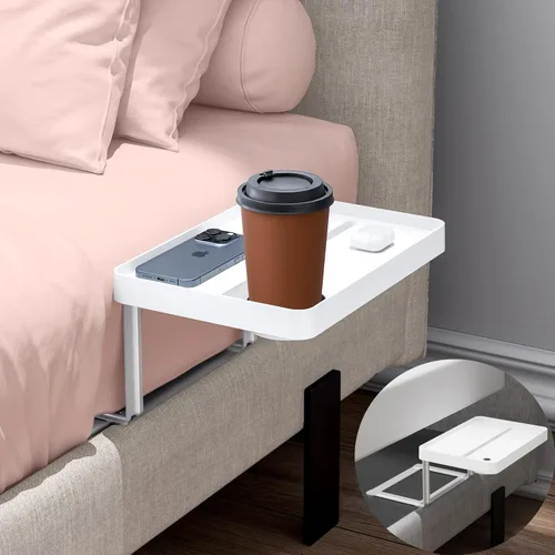 KIWIFOTOS - Estante de mesita de noche elevada para mesa bajo el colchón para cama de muelles, plataforma de cama, mesita de noche, organizador de