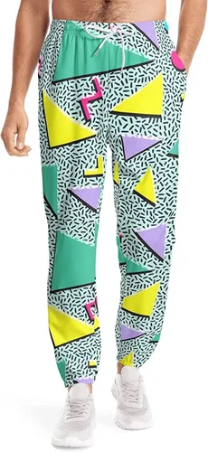 EYNDYN Pantalones deportivos para hombre, estilo de los años 80 y 90, estilo vintage, casuales, pantalones de invierno para correr con cordón para
