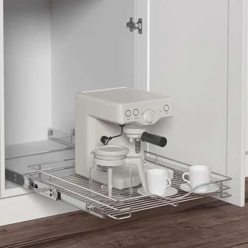 Miniatura 4 de DINDON Organizador de gabinete extraíble (11 pulgadas de ancho x 18 pulgadas de profundidad), cajones extraíbles para armarios de cocina, estantes