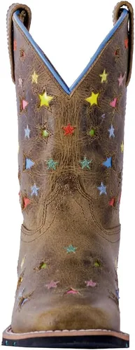 Miniatura 5 de Dan Post Botas Niños Niñas Starlett Punta Cuadrada Botas De Vestir Mid Calf - Marrón