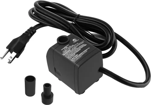Miniatura 4 de Bomba de agua sumergible ultra silenciosa con protección de combustión en seco 160 GPH para fuentes, hidroponía, estanques, acuarios y más