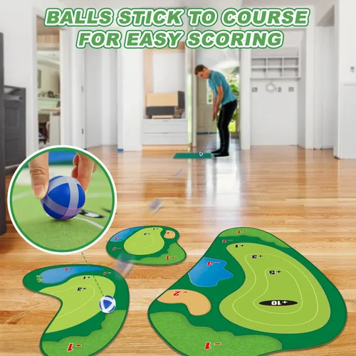 Miniatura 2 de TOY Life Alfombrilla de Juego de Golf Chipping para Interiores y Exteriores, Juegos para Adultos y Familias, Niños, Equipo de Juego al Aire Libre
