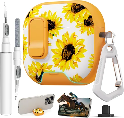 Miniatura 49 de Funda para AirPods Pro 3 con cerradura, textura de piel TPU duradera, antipérdida y a prueba de golpes, accesorios con kit de limpieza en llavero