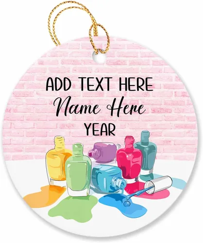 Miniatura 7 de Adorno de Navidad personalizado para artista, regalo de adorno de artista para árbol de Navidad, adorno de Navidad de pintor 2026, texto