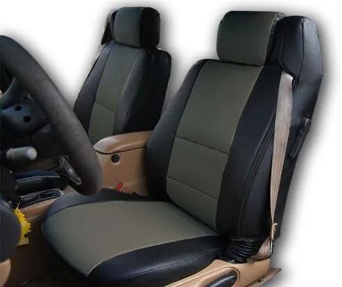 Miniatura 3 de Iggee Chrysler Sebring 1996 ~ 2000 convertible de cuero artificial Exact Original Fit 2 fundas de asiento delantero – asientos laterales del Beige