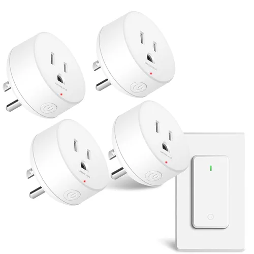 Miniatura 59 de Toma de control remoto, interruptor de luz y enchufe remoto greencycle con interruptor de luz inalámbrico, rango de 500 pies, no necesita cableado