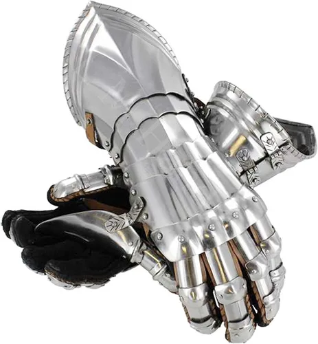 L M Artesanías Medievales Caballeros Guanteletes Guantes Protección de las Manos Traje de Acero Plateado Casco Espartano Romano Casco Europeo