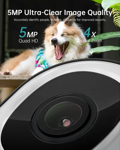 Miniatura 3 de ZUMIMALL Cámaras 5MP 5G para seguridad en el hogar al aire libre, monitor de bebé WiFi 5G/2.4G con cámara y audio, cámara de seguridad de grabación