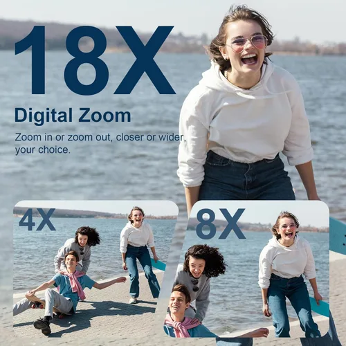 Miniatura 5 de Videocámara 4K HD 80MP Cámara de vídeo 18X Zoom digital 3.0 IPS Pantalla Vlogging Cámara para YouTube IR Visión Nocturna Grabadora de Video