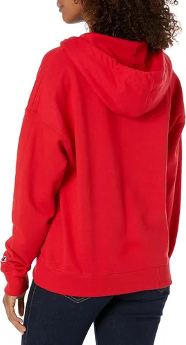 Miniatura 2 de Champion Sudadera con capucha de forro polar Powerblend con cremallera para mujer, diseño clásico pequeño, BlancoNegro