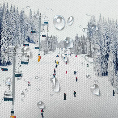 Miniatura 7 de NYMB Cortina de ducha deportiva, para invierno, vacaciones, viajes, nieve, esquí, teleférico, tela de poliéster, para baño, juego de accesorios