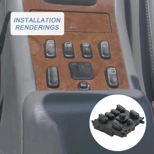 Miniatura 5 de JDMSPEED Nuevo interruptor de control maestro de ventana de energía eléctrica de repuesto para Mercedes Benz ML320 1998-2003, ML500 2002-2003, ML55