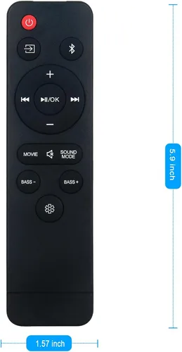 Miniatura 6 de Control remoto de repuesto aplicable para ONN Soundbar 100043839 Sistema de altavoces de barra de sonido