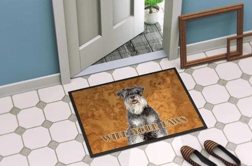 Miniatura 4 de Caroline's Treasures KJ1221JMAT Schnauzer - Tapete para puerta delantera, 24 x 36 pulgadas, tapete para puerta delantera, interior y exterior