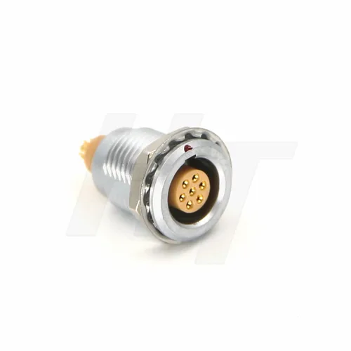 HangTon 0B Huevo 7 Pin Hembra Enchufe Circular Push Pull Metal Conector Panel Montaje Receptáculo