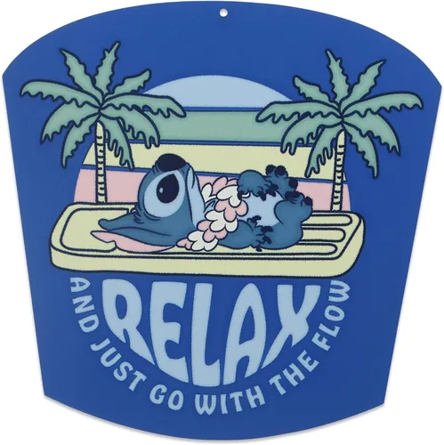 Miniatura 12 de Disney Lilo and Stitch - Letrero de metal para surfear, divertido arte de pared con olas de océano troqueladas y tabla de surf para decoración