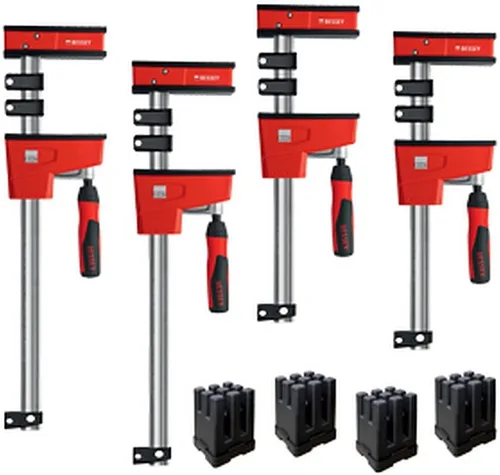 Miniatura 2 de BESSEY KREK2440 K Kit de Abrazadera REVO, 2 x 24 In., 2 x 50 In. y accesorio de mordaza pivotante, PK2 (fuerza de sujeción nominal de 1700 libras)