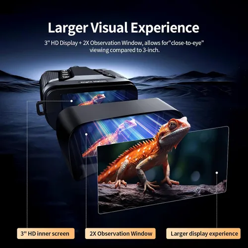 Miniatura 2 de Gafas de visión nocturna infrarroja, 4K 8X zoom digital binoculares de visión nocturna para adultos, gafas de visión nocturna con cámara