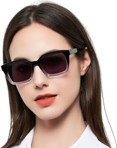Miniatura 14 de MARE AZZURO Gafas de Lectura para Mujeres con Protección UV Lentes de Sol 50 75 100 125 150 175 200 225 250 275 300 325 350 375 400 (Negro, 1.50)