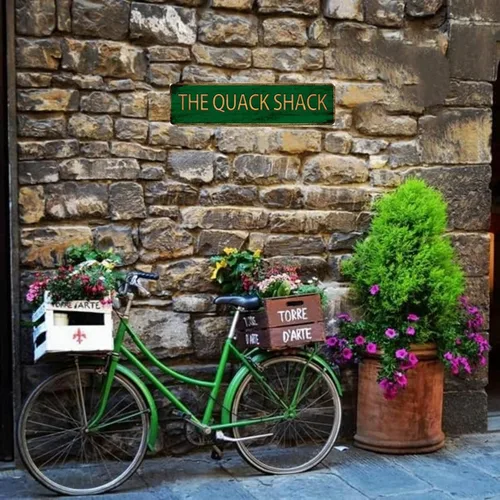 Miniatura 2 de Letrero de metal vintage con texto en inglés "The Quack Shack" de 4 x 16 pulgadas, letrero de calle para el hogar, restaurante, bar, cafetería