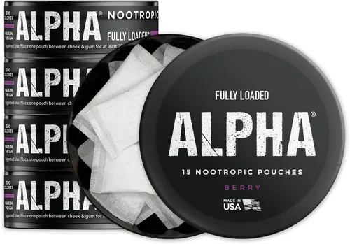 Miniatura 10 de Bolsas Nootrópicas Alpha Fuel Completamente Cargadas (Wintergreen Fuel) - Bolsas de Energía Nootrópicas con Cafeína, Alpha GPC, Tirosina, Taurina