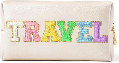 Miniatura 12 de CY2SIDE Bolsa de maquillaje con parche de letras coloridas, Negro, Enfermera-withe