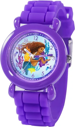 DISNEY The Little Mermaid Live Action - Reloj analógico de cuarzo para niños, Púrpura, Moderno