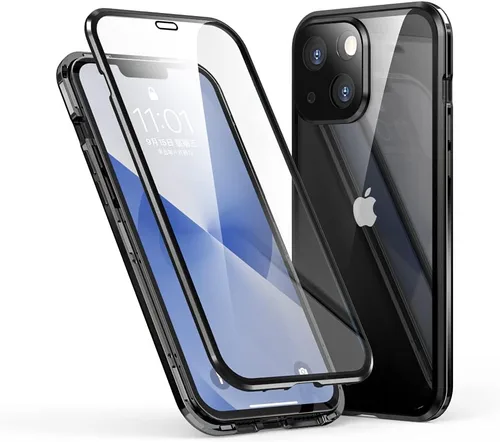 Miniatura 12 de Funda magnética para iPhone 13 Pro Max de 360 grados de cuerpo completo, lente de cámara integrada y protector de pantalla, color negro