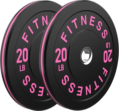 Miniatura 17 de Discos de peso olímpicos de 2 pulgadas y caucho para barras, discos para gimnasio en casa, entrenamiento de fuerza y levantamiento de pesas, 10 a