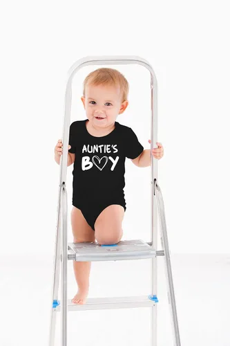 Miniatura 3 de AW Fashions Auntie's Boy - Body para bebé, divertido y lindo traje para bebé, adorable mameluco para recién nacido