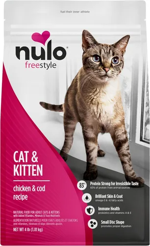 Miniatura 11 de Nulo FreeStyle Alimento para gatos y gatitos alto en proteínas, receta de pavo y pato - Alimento seco natural para gatos sin granos con ácidos