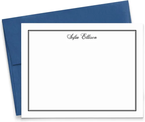 Miniatura 14 de Modern Pink Paper Papelería personalizada para hombres o mujeres, tarjetas de notas plegables personalizadas, tu elección