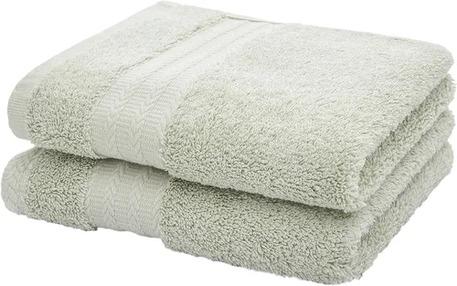 Miniatura 7 de Toallas de mano de algodón ultra gruesas, suaves y absorbentes para baño (azul, paquete de 2, 14 x 29 pulgadas), toallas multiusos para baño