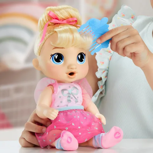 Miniatura 5 de Muñeca Baby Alive Fairy Fashions Harper Hugs con ropa y accesorios, pelo rubio, 11 pulgadas, juguetes para niños, a partir de 3 años
