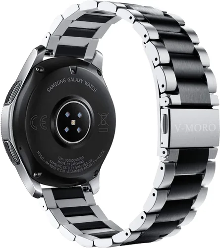 Miniatura 5 de Correa V-MORO Compatible con Galaxy Watch de 46 mm (2019) / Correas para Gear S3 / Gear S3 Classic / Galaxy Watch de 45 mm para hombre, de acero