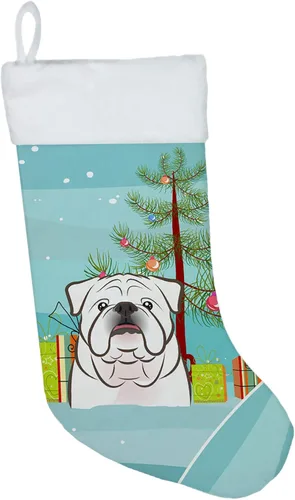 Miniatura 27 de Caroline's Treasures BB1590CS Árbol de Navidad y Alaskan Malamute Calcetines de Navidad para colgar en la chimenea, decoración de fiesta de Navidad