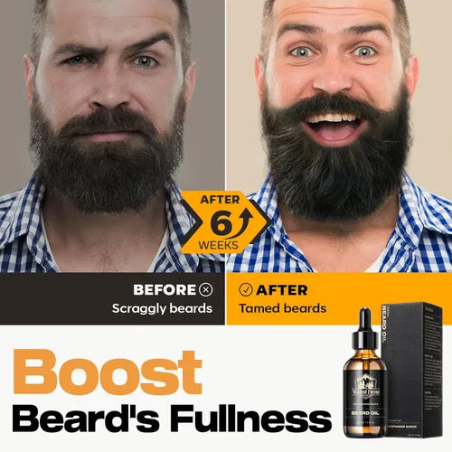 Miniatura 3 de Aceite para el crecimiento de la barba Waking Forest - Aceite de sándalo con biotina y vitamina E, romero y ricino para barbas más gruesas, suaves