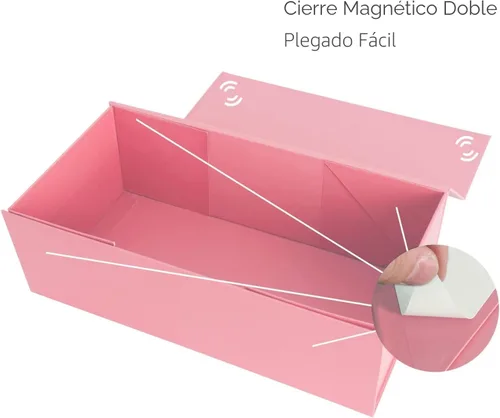 Miniatura 3 de Caja de regalo rosa de 10" x 6" x 3" con tapa de cierre magnético, caja de regalo para regalos, cajas de regalo de dama de honor, caja bonita, caja