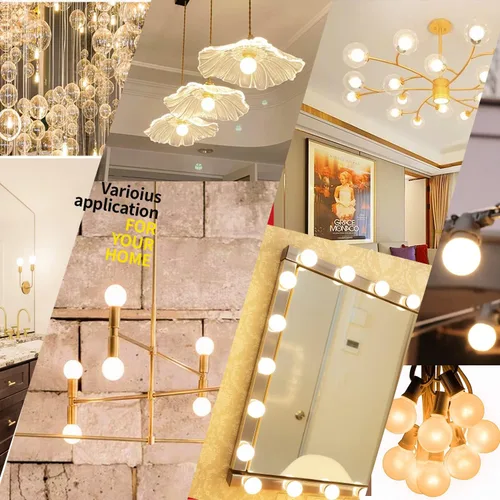 Miniatura 7 de AMDTU Bombillas LED de globo esmerilado E12 de 40 W, base de candelabro regulable blanco cálido de 2700 K, tecnología de confort ocular, iluminación