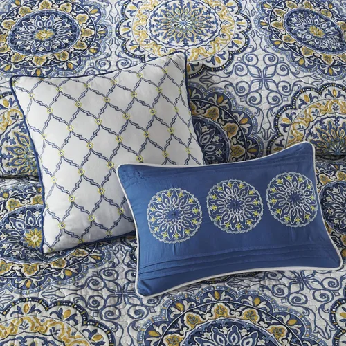 Miniatura 14 de Madison Park - Edredón moderno con diseño clásico para todas las temporadas, juego de cama transpirable y ligero, fundas a juego de almohada