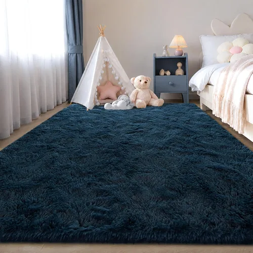 Miniatura 51 de Zentavio - Alfombras para sala de estar, alfombras de área verde oscuro de 3 x 5 pies, alfombra de césped artificial, alfombra de pelo mullido