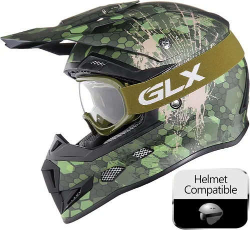 Miniatura 5 de GLX - Gafas modelo YH15 antiempañantes y resistentes a los impactos para motocross todo terreno y cuatrimoto, para niñas y niños; talle único