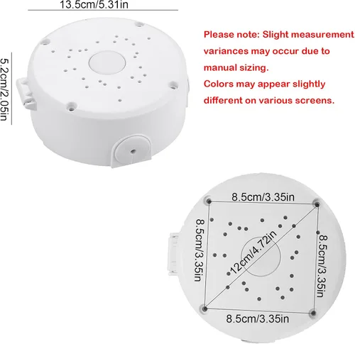 Miniatura 2 de Soporte universal para cámara de seguridad, soporte de caja de conexiones abatible, base de cámara IP de plástico impermeable, soporte de cable