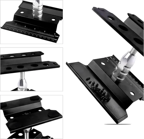 Miniatura 6 de Soporte de trabajo de aluminio para auto a control remoto, estación de trabajo de reparación de 360 grados con rotación de 360 grados inferior