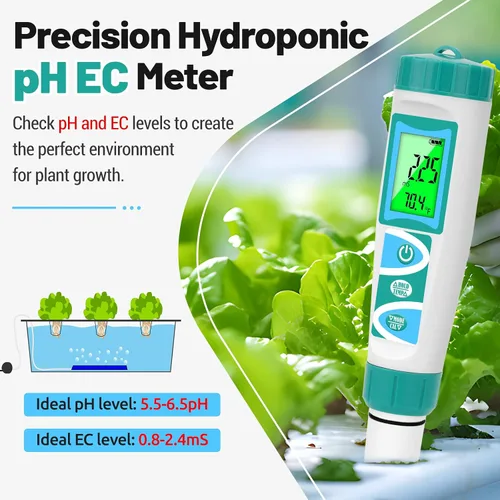 Miniatura 6 de Probador de pH H2 para botella de agua de hidrógeno Medidor TDS ORP para probar agua potable Medidor EC PPM para hidroponía de agua 6 en 1 pH H2 ORP