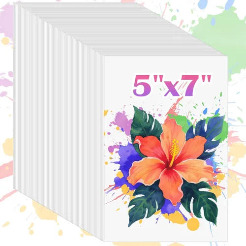 250 hojas de papel de acuarela, papel de color de agua a granel, suministros de arte para niños y adultos, 5 x 7 pulgadas, papel de dibujo,