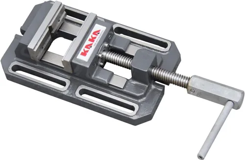 KAKA INDUSTRIAL Prensa de taladro, tornillo de prensa de taladro resistente de 4 pulgadas, tornillo de fresado de hierro fundido de bajo perfil para
